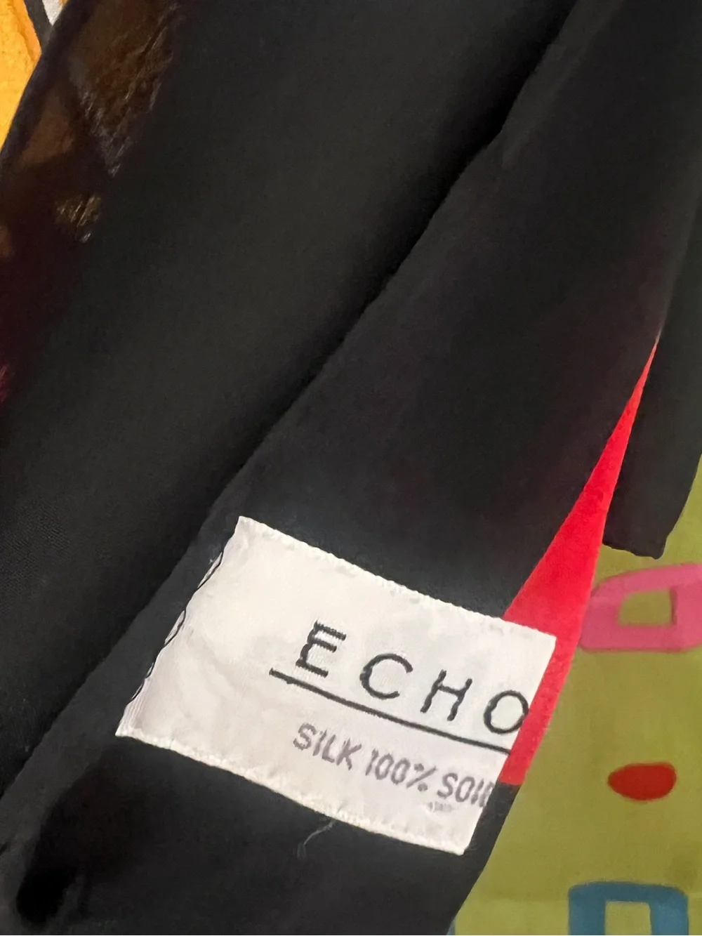 Vintage scarves by Echo  one large square and one long - with booklet